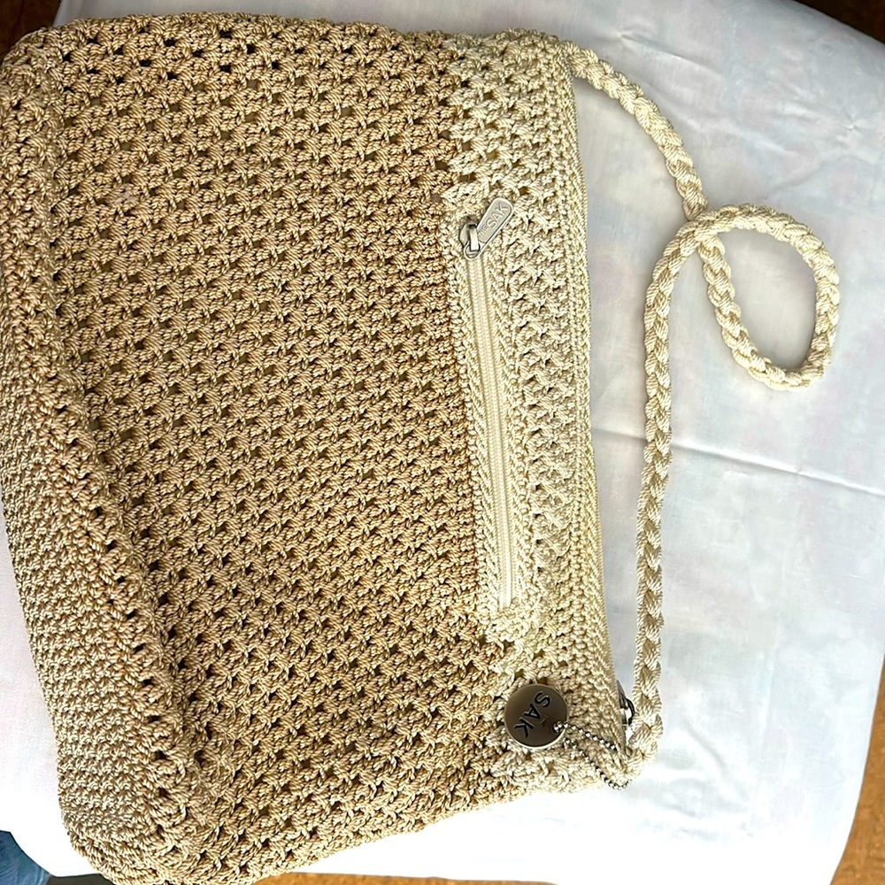 The Sak crocheted shoulder bag.